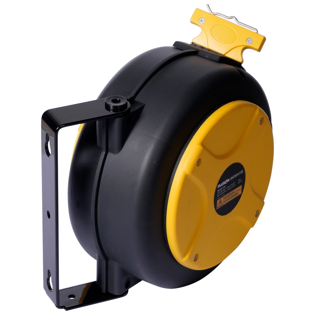 Retractable safety barrier reel 16m yellow/black