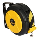 Fluxon retractable safety barrier reel 16m yellow/black