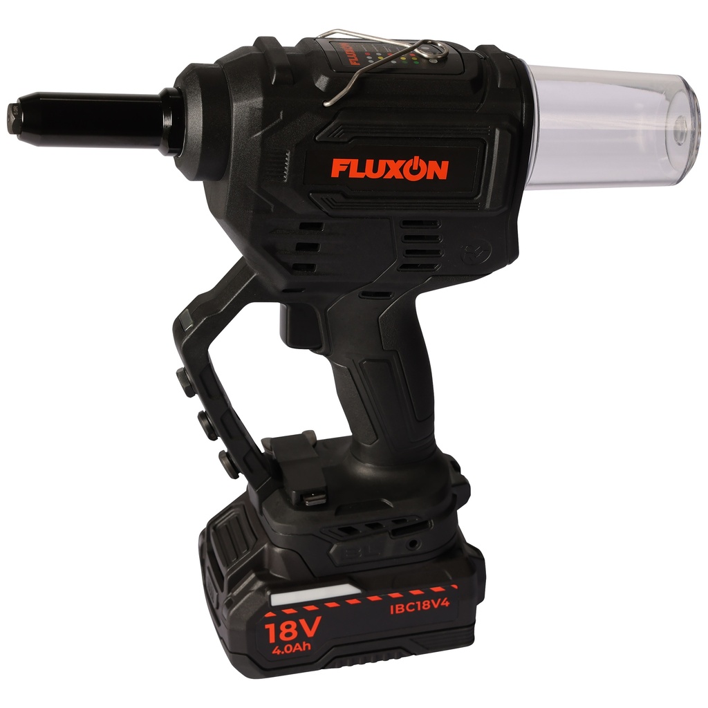 Cordless pop rivet pliers 20kN 1x 4.0Ah battery 18V + charger