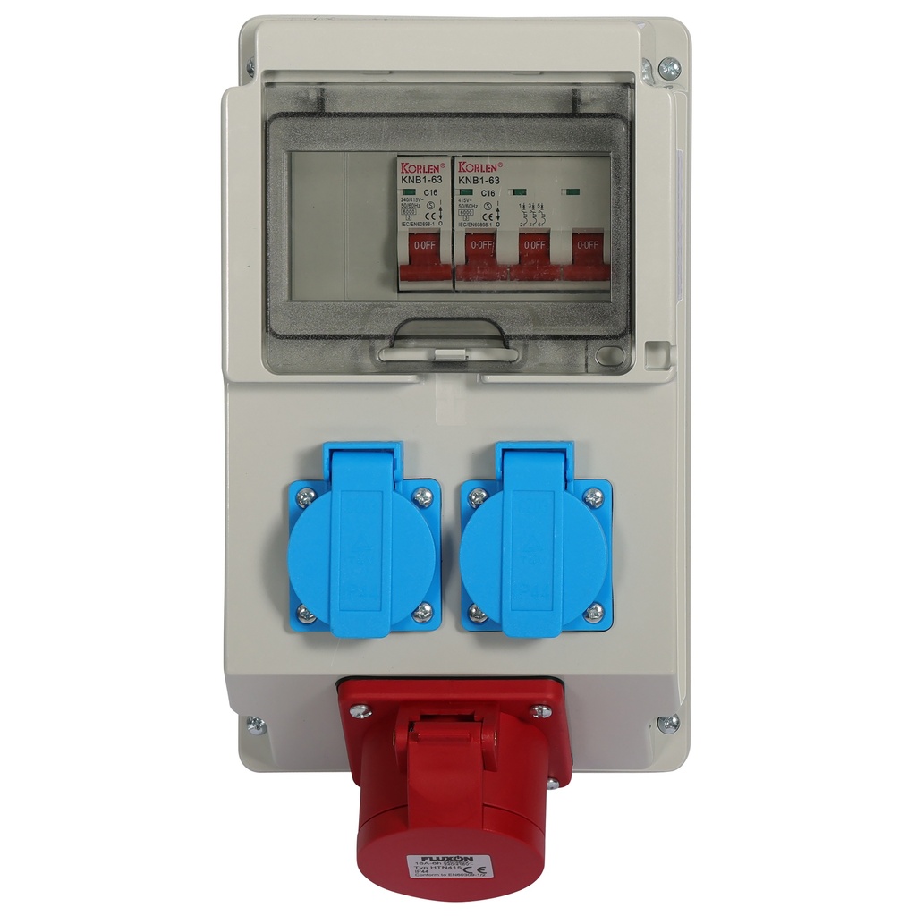 Fluxon portable 16A power distribution box